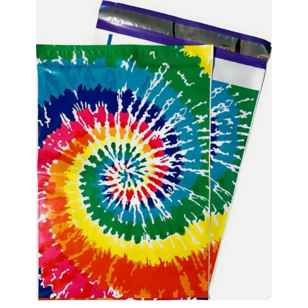 🆕 Tie Dye Poly Mailers Seller Shipping Bags + Stickers Set 10 Pack New